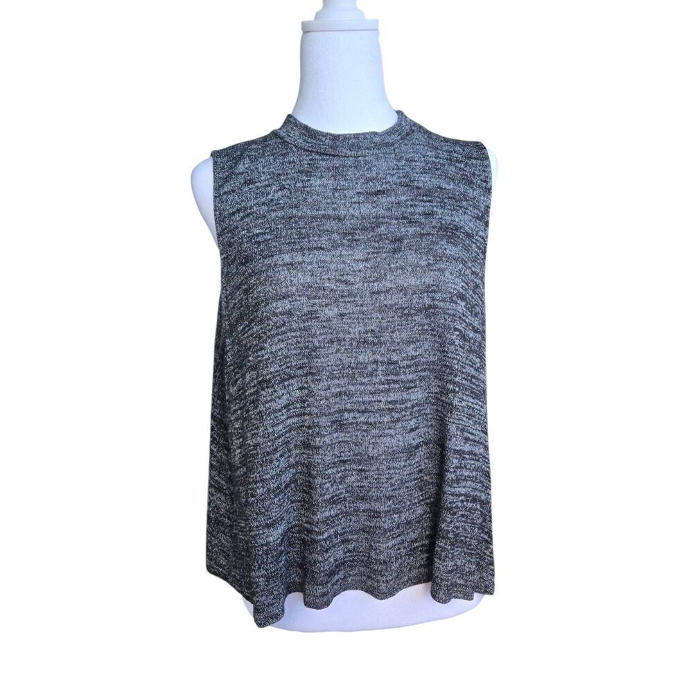 Bar III Women's Size XL Black Ombre Knit Sleeveless Crop Sweater